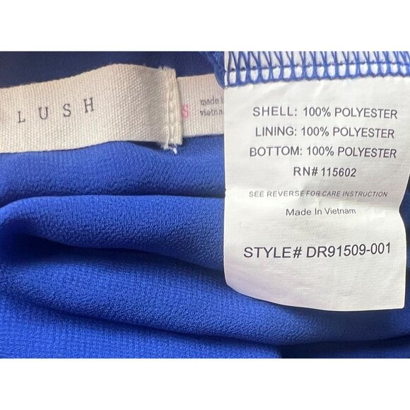 Urban Outfitters x Lush Sleeveless Royal Blue Cinched Waist Dress - Picture 10 of 12